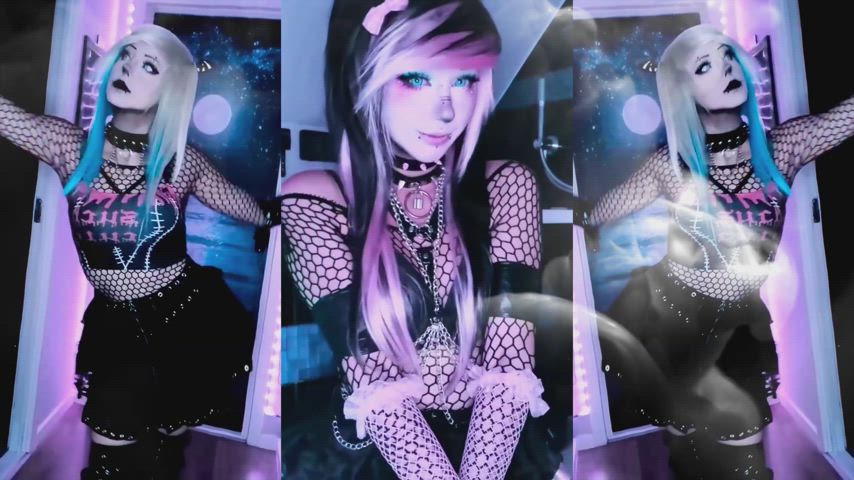 magick is real - looping clip! ahegao, drool, goth and alt catgirls and puppygirls, even a muzzle : video clip
