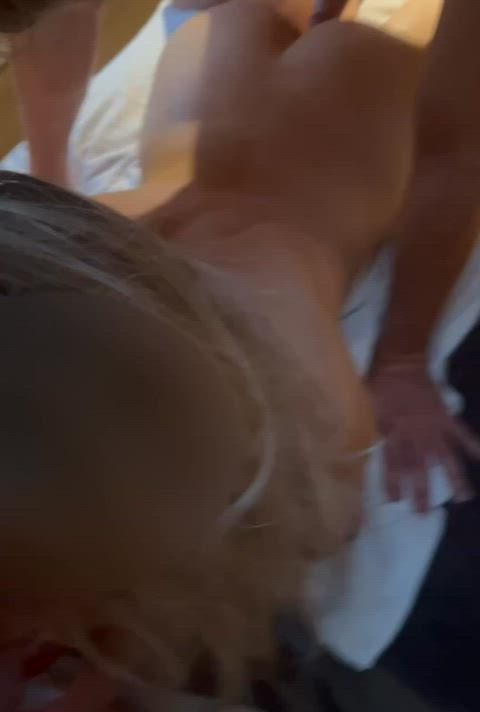 Feels so deep and good while sucking husbands dick : video clip