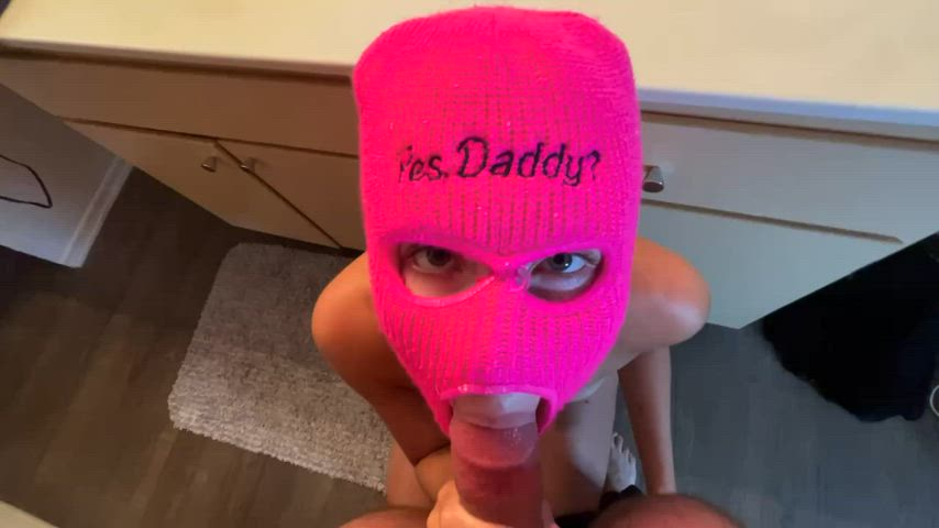 Looking up at you as I slide it deep in my throat : video clip