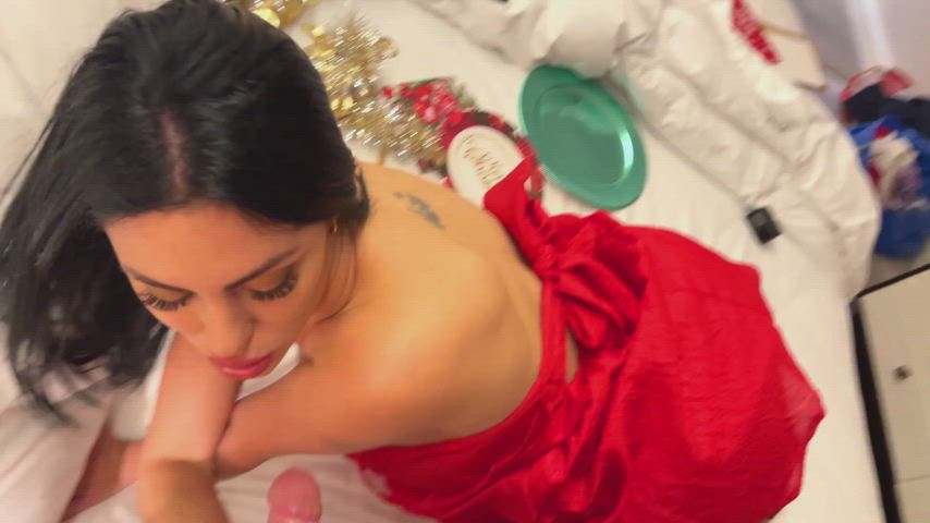 This all natural big boobs petite sexy santa is not cumming for you but would make you cum and also will play with your balls to get the last mini drop left there : video clip