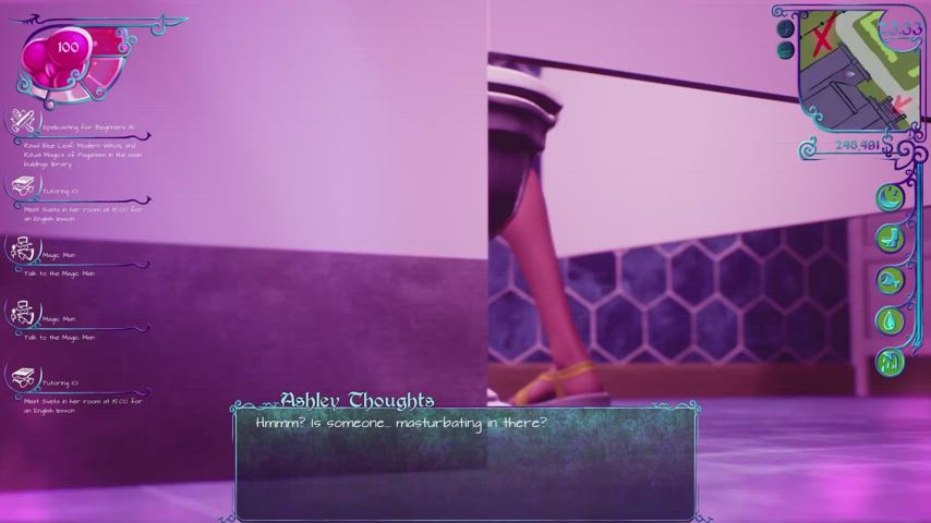 My Lust Wish - Sveta gets caught in the bathroom (in-game sex scene) : video clip