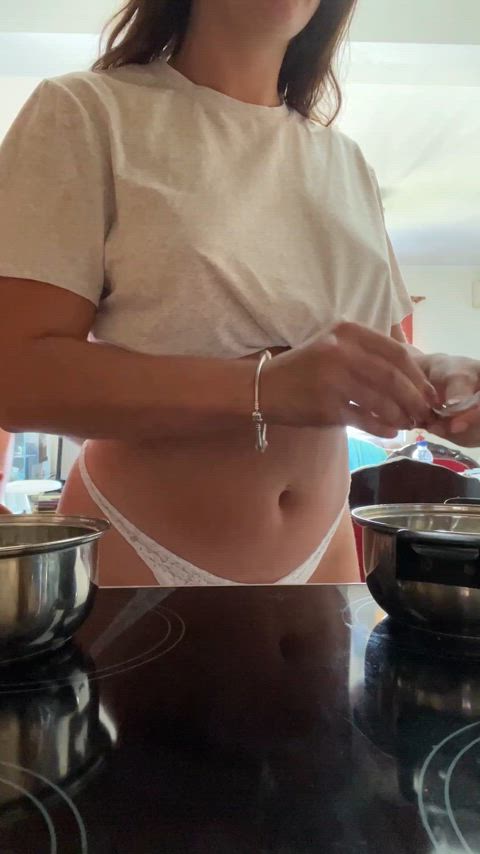 If I'm gonna cheat with you, you better sneak attack me like this while I make food for you : video clip