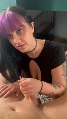 Told him this was a teaser of his surprise later. Drove to a car park and drained his balls with an audience 😈 : video clip