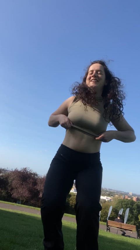 What would you do if you saw me flashing at the park? 👀 : video clip