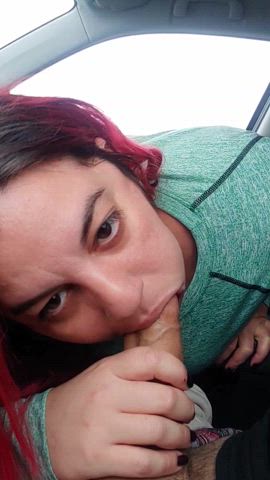 Asked him to pull over so I could get him off and made a mess that I cleaned up : video clip