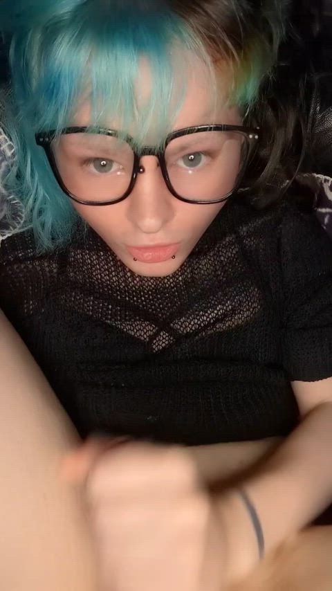 You into goth tgirls Gooning onto their own a face? : video clip