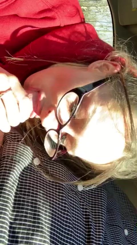 19f and 45m. Sucking it all out and showing what she got. : video clip