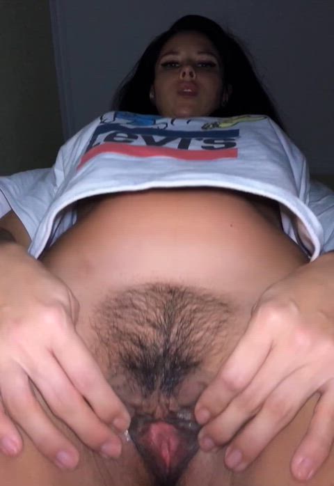 Can you stretch out my wet little pussy babe? : video clip