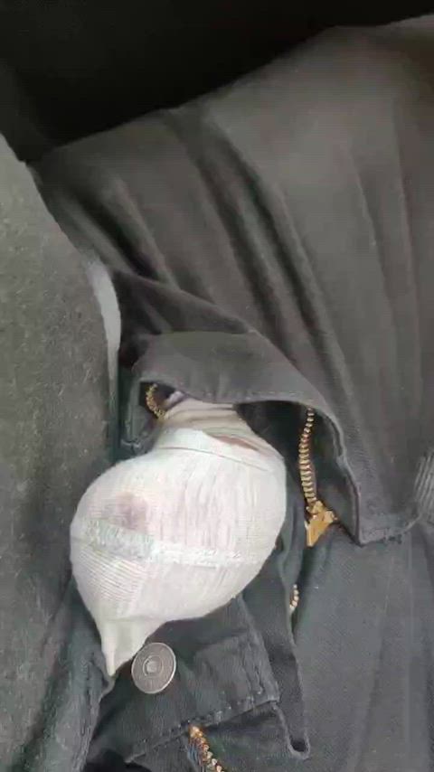 Tried edging all day while driving and didn't make it back home : video clip