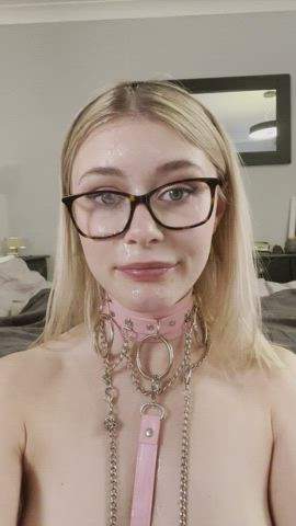 A nice load on my glasses make me feel like such a slut : video clip