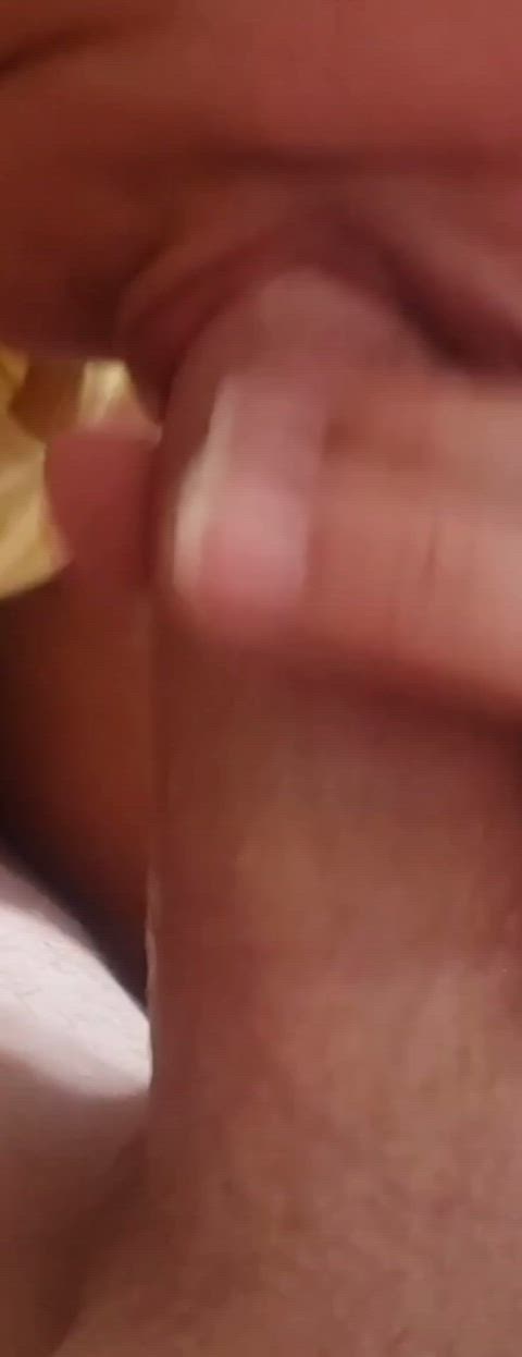 Wife taking some in her mouth : video clip
