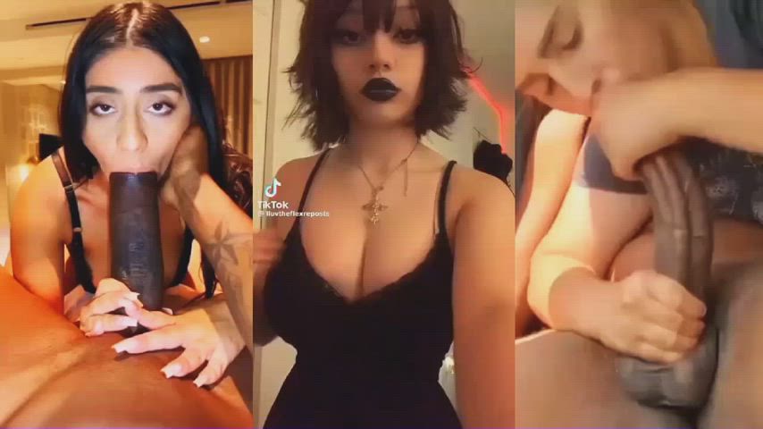 Big tiddy egirl + BBC | PMV Mix Split Screen Porn TikTok Babecock by GoonAddict_23 : video clip