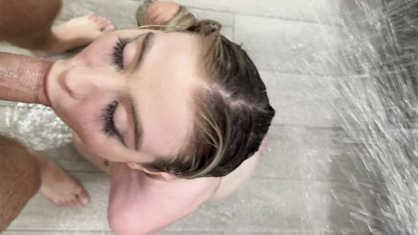 real women suck a cock a day to keep her throat ready! : video clip