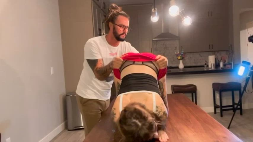 If he tells me to display myself on the table for his friends I have to listen : video clip