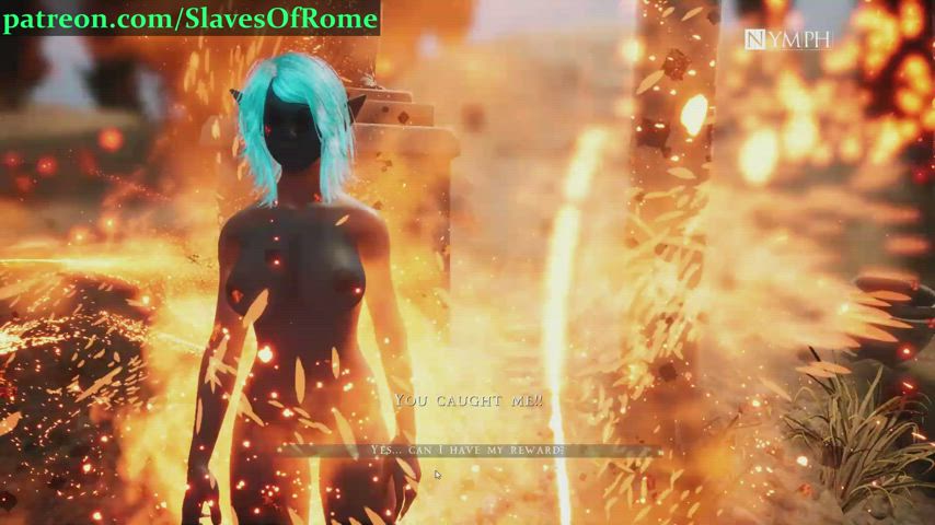 SLAVES OF ROME: Futanari Mistress Fucking the Forest Nymph (in-game footage) : video clip