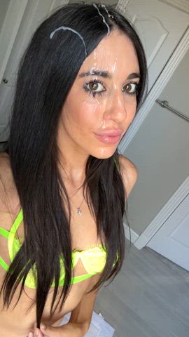 Girls look their prettiest covered in cum, don't they, Gooner? 🤤❤️🍭 : video clip