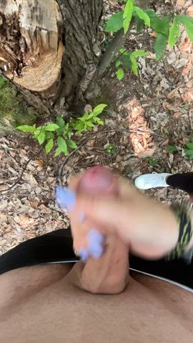 Making him cum in the woods made me super horny🥵💦 : video clip