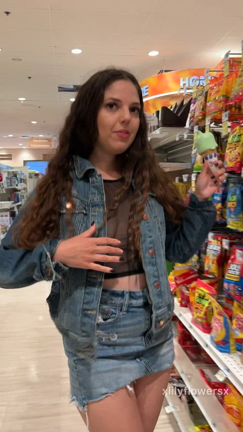 I spent the entire day in this see-through mesh top! : video clip