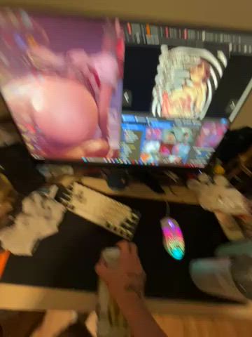 Gooning to wallpaper engine : video clip