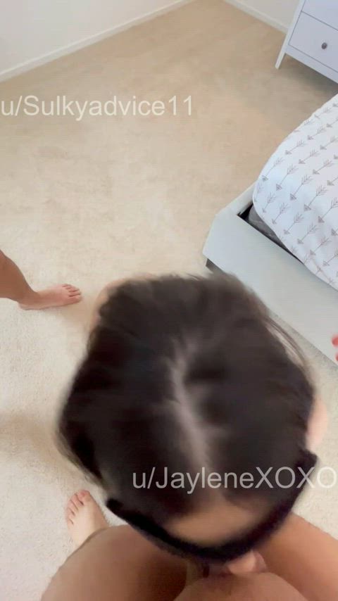 Taking turns sucking my husband's cock and Robbie's u/sulkyadvice11 cock while I am handcuffed and blindfolded. I don't need to see a cock to know what my duties are as a wife : video clip