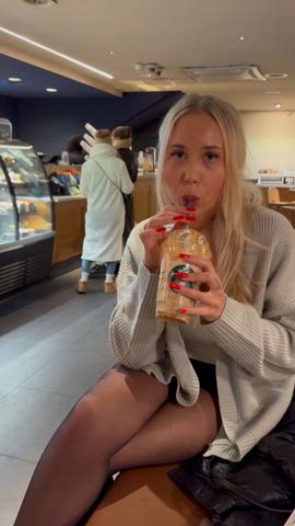 a frappucino or this tits… don’t even care anymore if I get caught haha : video clip