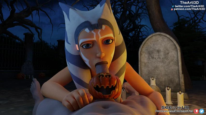 Ahsoka laying BJ Halloween : video clip