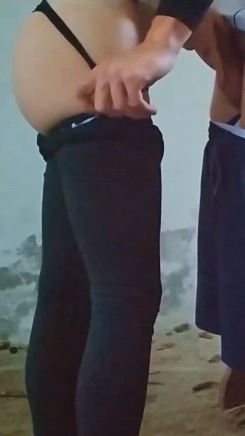 about to FUCK in this PUBLIC DRESSING ROOM (real couple sex) : video clip