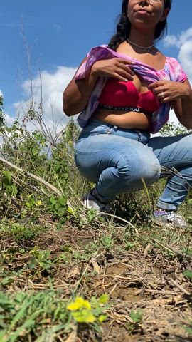 pulling out my tits on my uncles farm : video clip