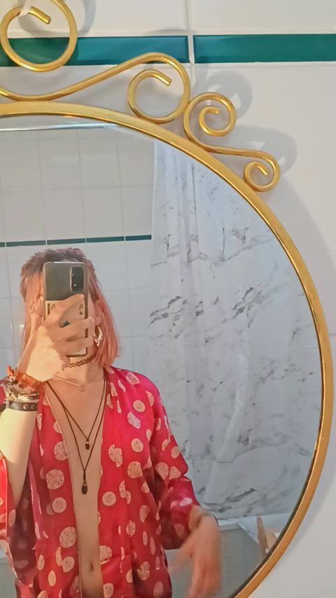 I like the robe but without it my boobies shine better ;P : video clip