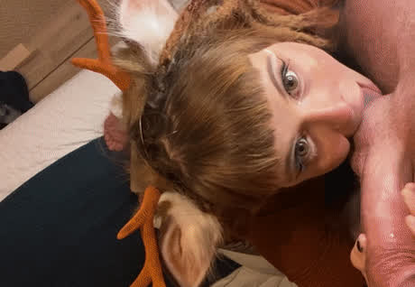 some reindeer sloppy deepthroat bj for xmas ;) : video clip