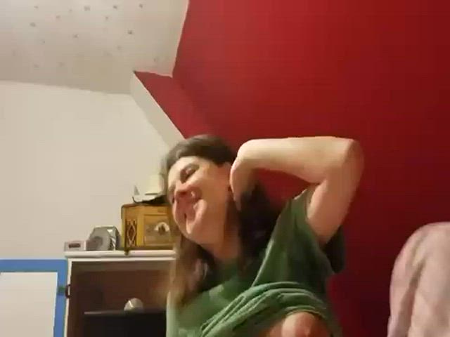 My pregnant belly makes it hard to bend over for his cock : video clip