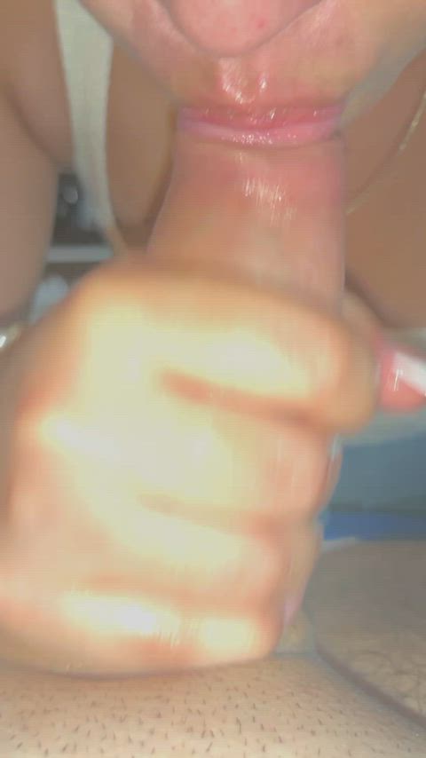 After two weeks of abstinence I get to suck his cock💦🤭😏 : video clip