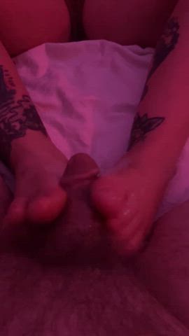 He used to despise the idea of a foot job, but when youve been pussy free so long you get hungry for any sort of touch. He even gets hard now : video clip