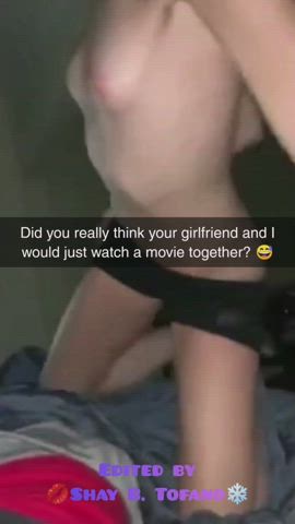 When your GF secretly found your gooning account, she made all your fantasies come true sending you a video of your best friend blowing her brains out. All you could do was jerk as he made her cum over and over on his BBC. : video clip