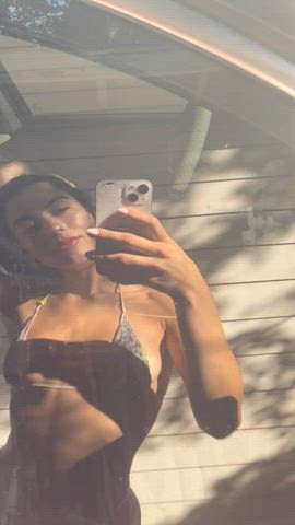 imagine you in the car, watching me flash my teen pussy in the tinted window! : video clip