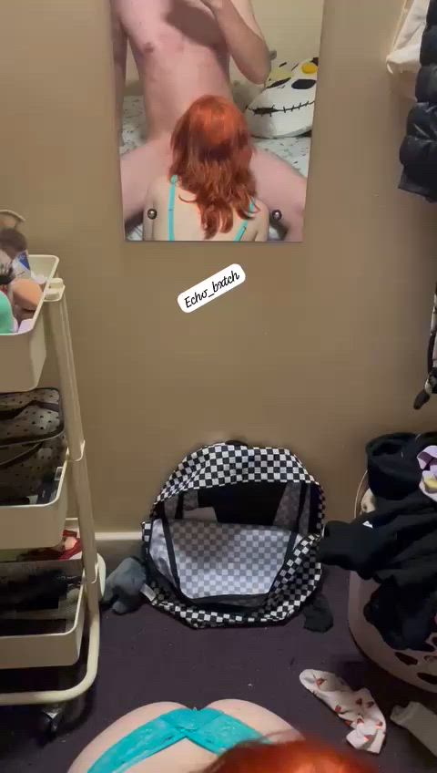 Do my blowjob lips turn you on more than the mirror view? : video clip