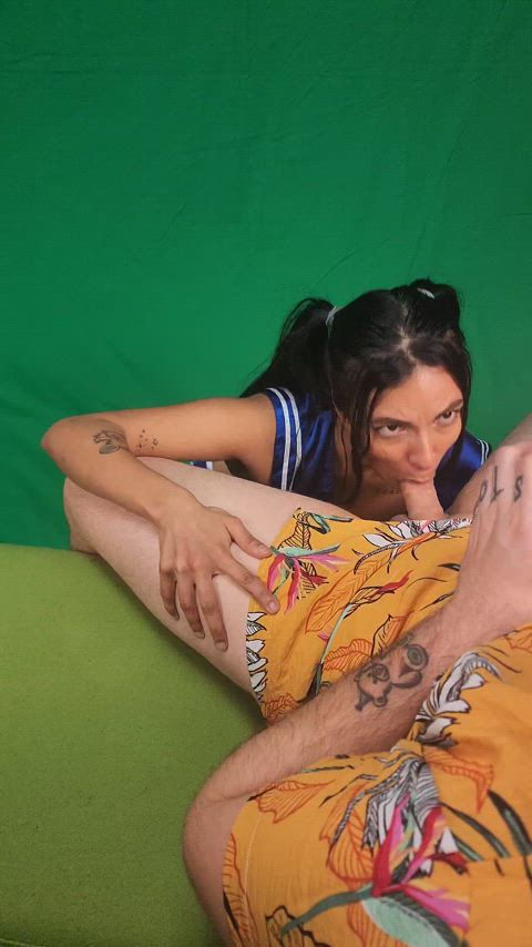 Sailor Moon deepthroating my cock : video clip