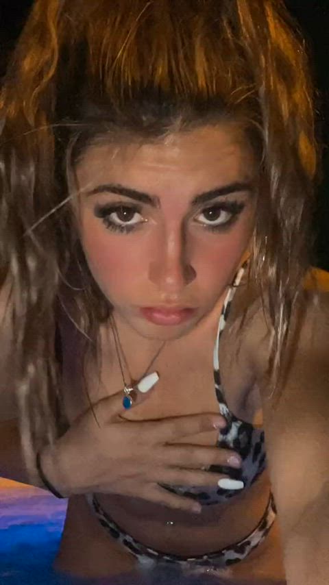 Slut has me so gooned. Should I swallow my cum for her? : video clip