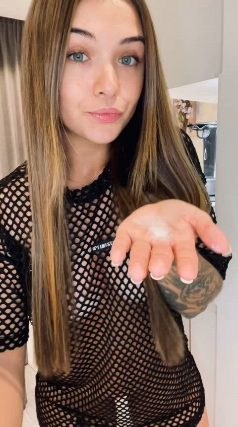 i was too long at job , so I and my alpha man left for you this cream . Its still warm .Eat it . show that u still love me : video clip