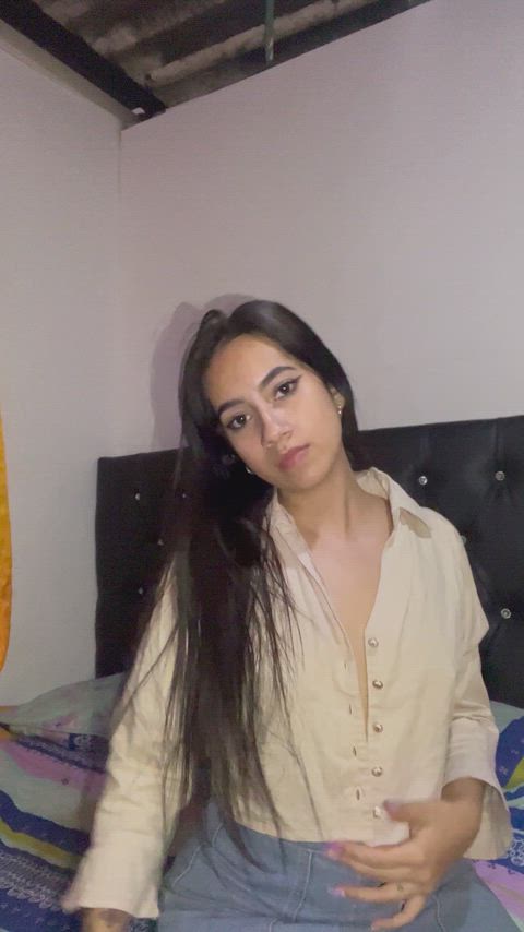 Imagine how my tits will bounce when I'm on top of you :) : video clip