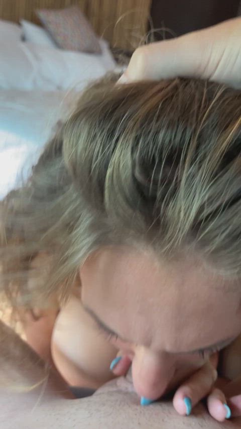 Blowjob Blonde Deepthroat Public Sexwifekriss Porn GIF by mrskissvhs : video clip