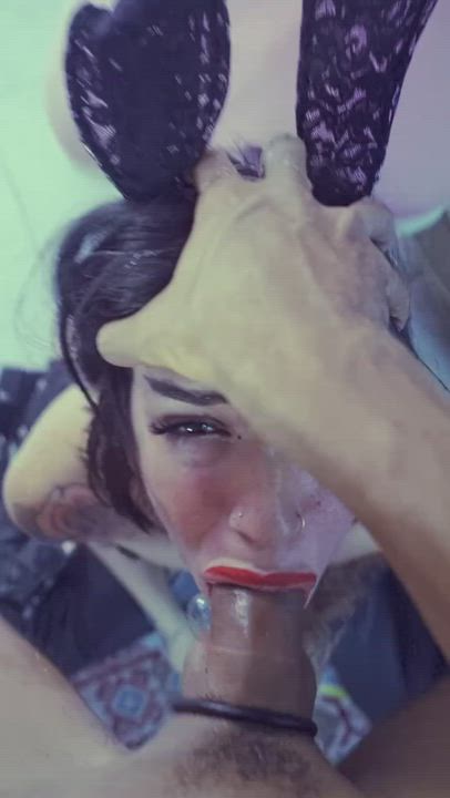 I lost count how many videos there are of me with a cock being forced down my gooner throat : video clip