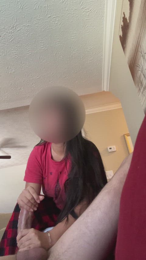 I love stroking his big dick : video clip