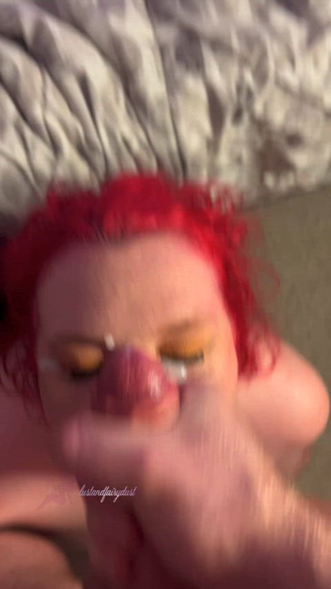 my face is the perfect place for your cum : video clip