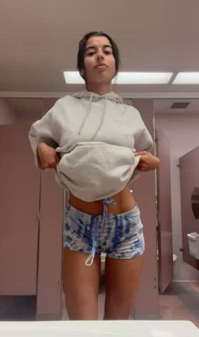 just wanted to show you my boobies and ass between classes, so you don’t forget them haha : video clip