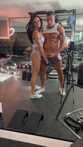 We snuck to the empty side of the gym… : video clip