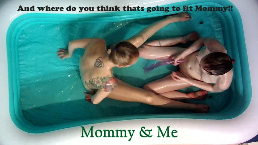 Hey Mommy just because we are all oiled up doesn't mean that's going to fit : video clip