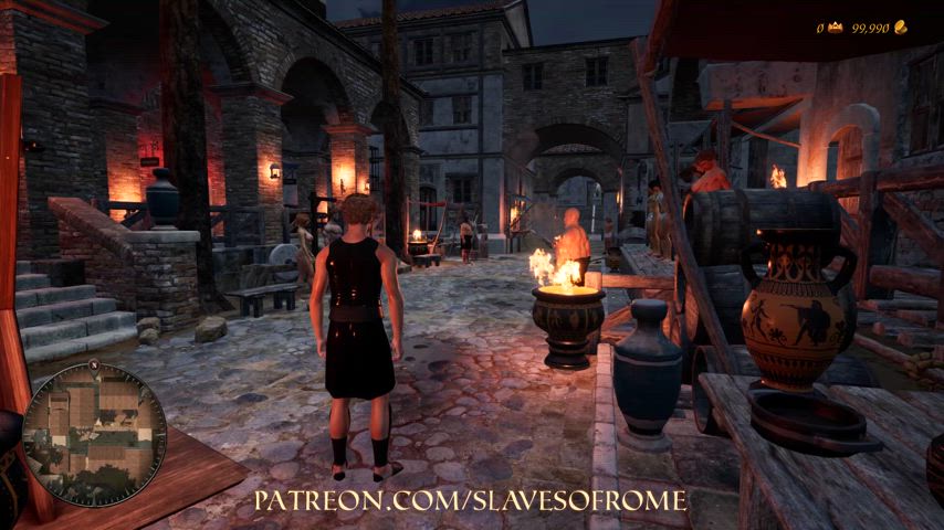 SLAVES OF ROME: Buying Slapper and Punishing Slave : video clip