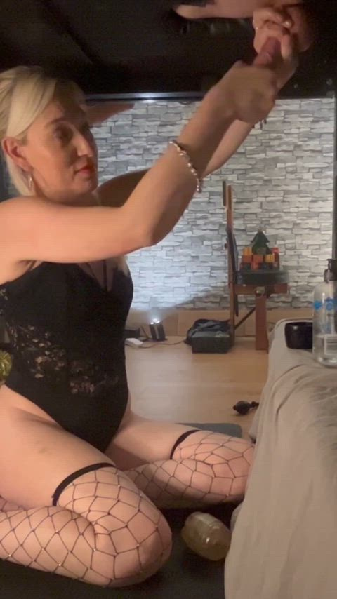 Milked & ruined into a cup on the milking table : video clip