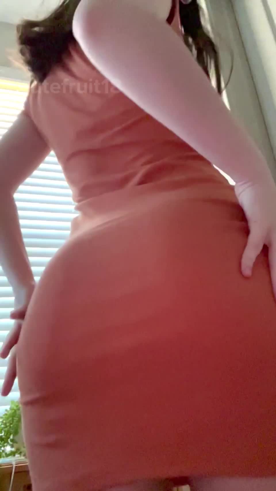 does it turn you on knowing i'm not wearing any panties under this dress? : video clip